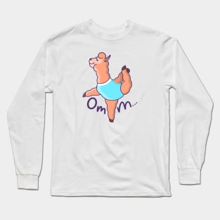 Cute Llama Yoga Om Long Sleeve T-Shirt